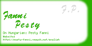 fanni pesty business card